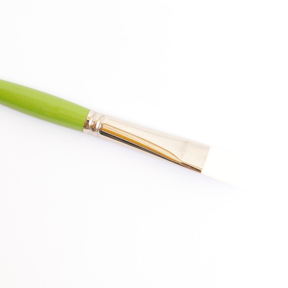 Princeton, White, Brush Flat, Art & School, Snap, Taklon, Long Handle, 10, 402216